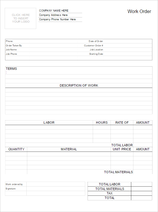 Effort Invest in Style Application - Try out it Cost-free and Deliver Do the job Get image about Free Order Form Template referred to as Effort and hard work Acquire Sort Program - Consider it Totally free and Create Perform Obtain